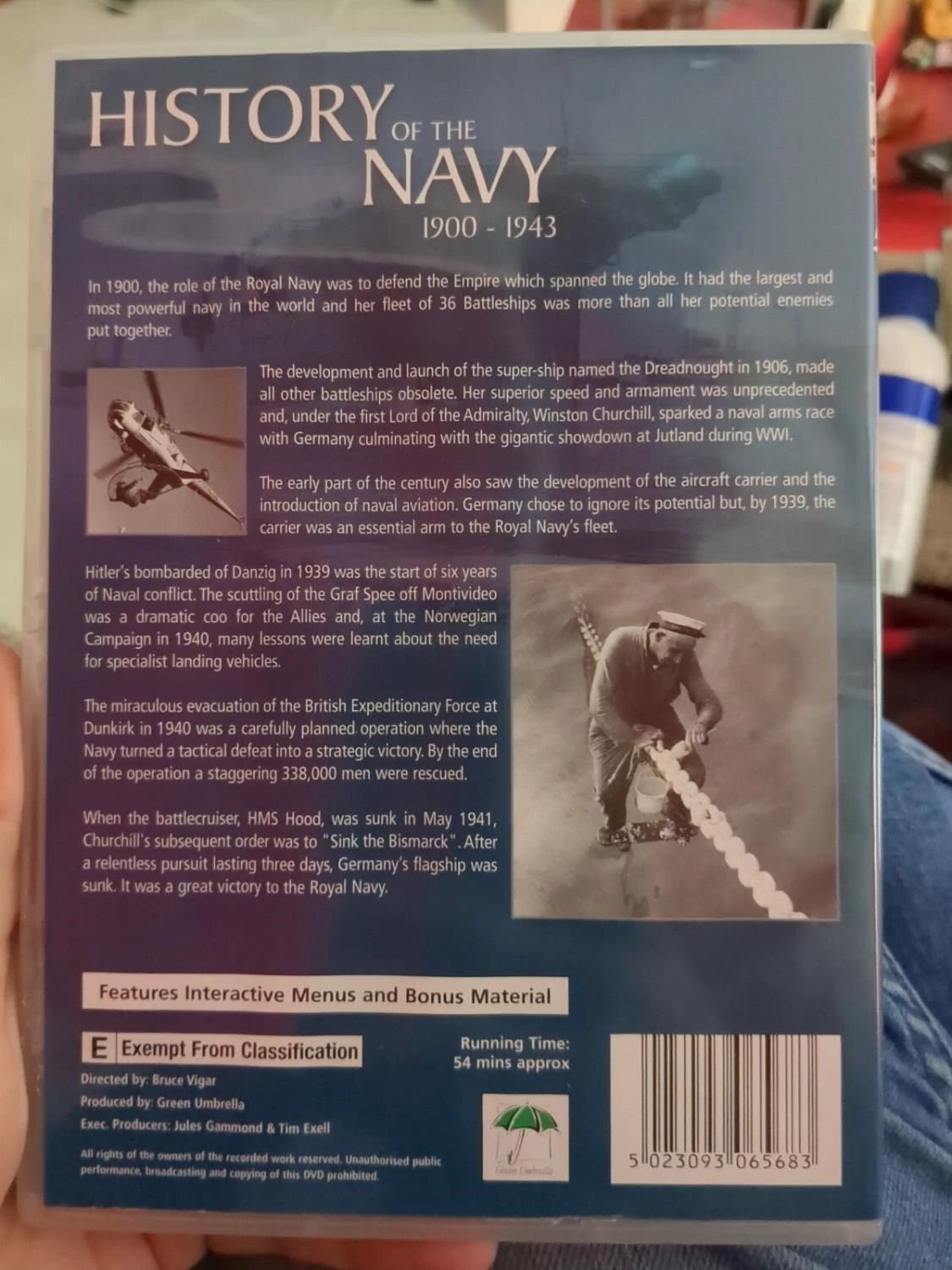 History of the Navy 1900-1943 DVD History Free Royal Mail Delivery Amazing Value