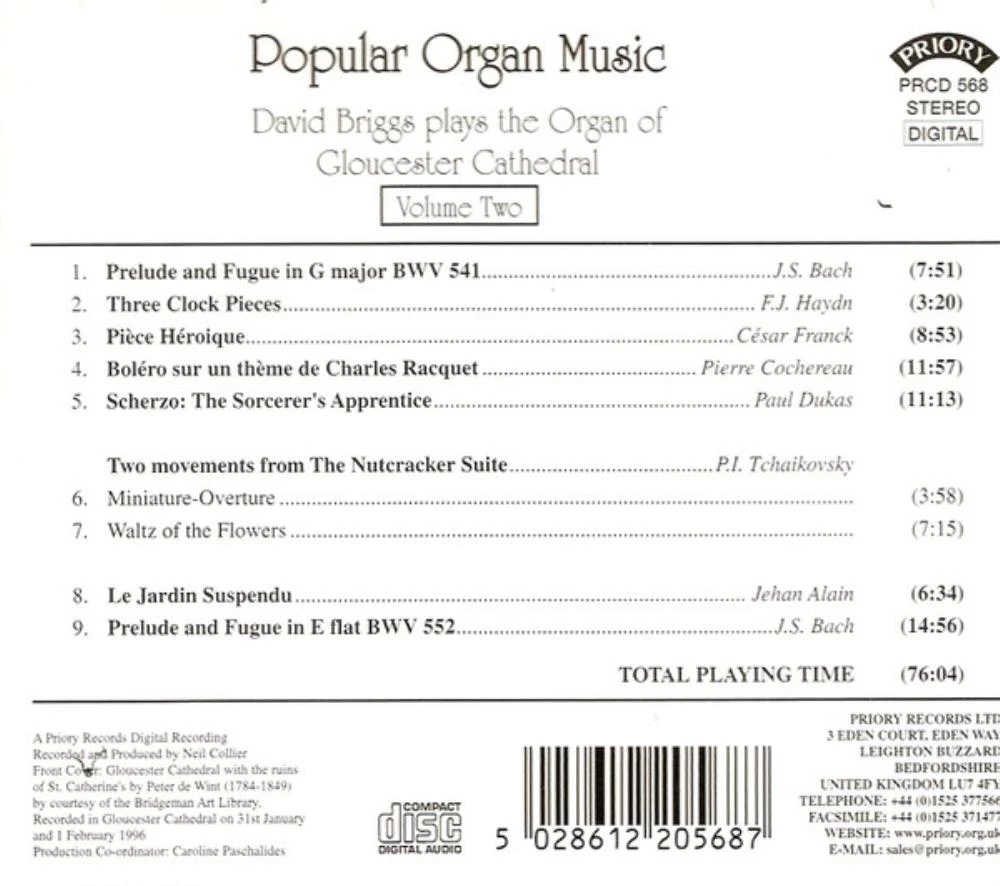 David Briggs - Popular Organ Music - Volume 2 CD (2000) Audio Quality Guaranteed