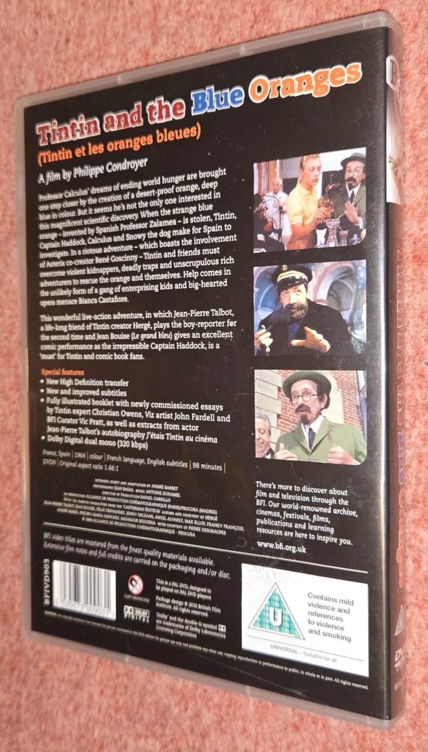 Tintin and the Blue Oranges DVD Family (2010) Jean-Pierre Talbot Amazing Value