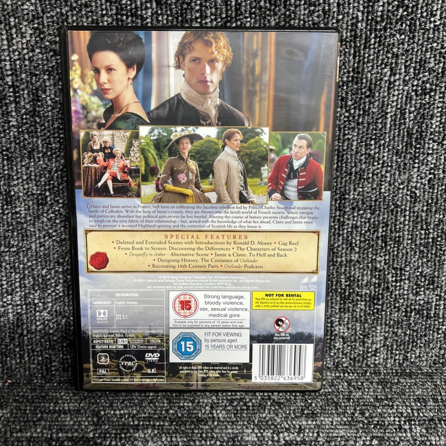Outlander Season 2 DVD Drama (2019) Caitriona Balfe Free Royal Mail Delivery