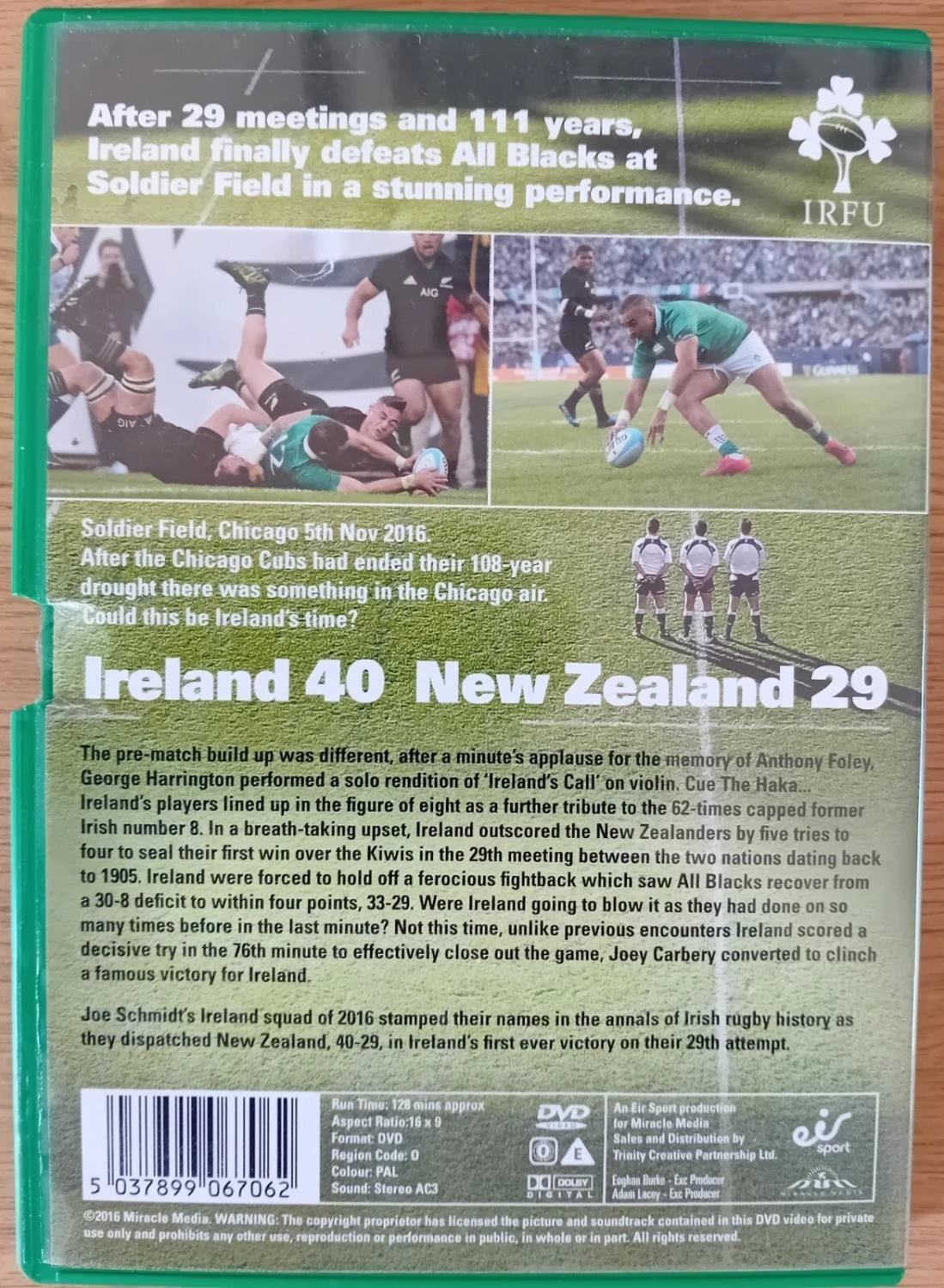 Ireland V All Blacks - Soldier Field, Chicago DVD sport (2016) Ireland AllBlacks