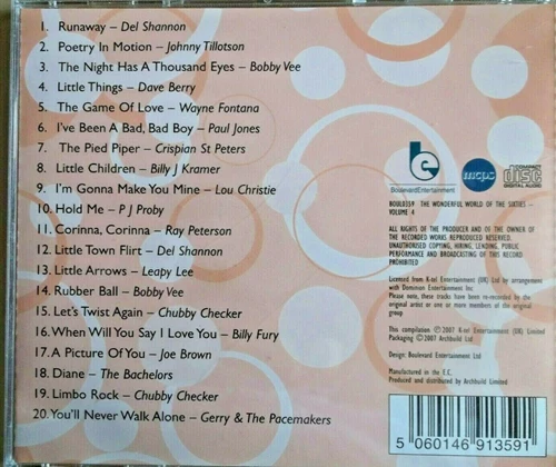 Various - The Wonderful World of the Sixties: Vol. 4 CD (2007) Audio