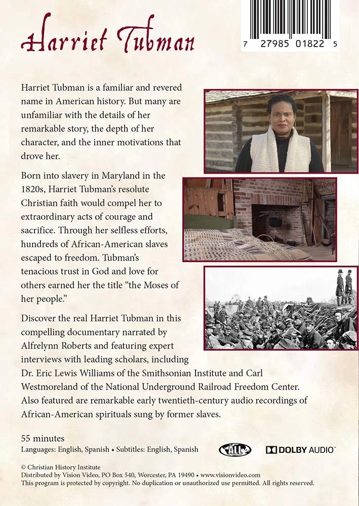 Harriet Tubman DVD Documentary (2018) Alfrelynn Roberts New Quality Guaranteed