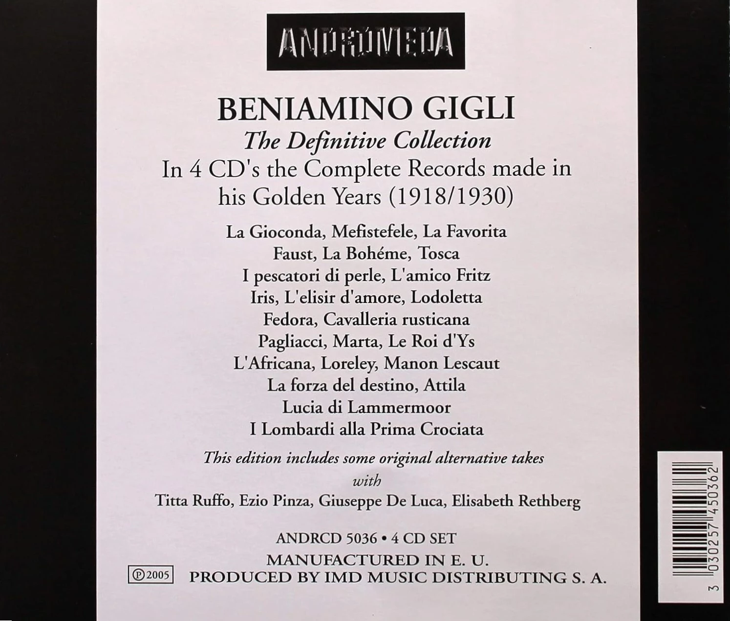 Unknown - Beniamino Gigli - The Definitive Collection (1918/1930) CD (2006)
