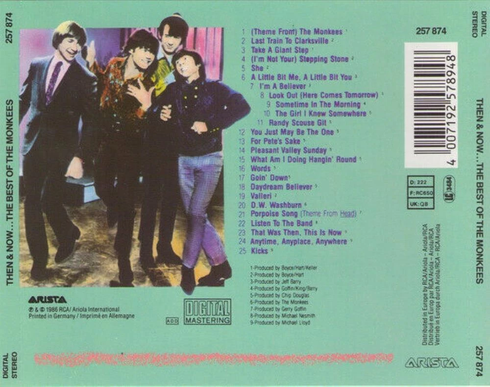 The Monkees - Then & Now - The best of CD (1986) Audio Quality Guaranteed
