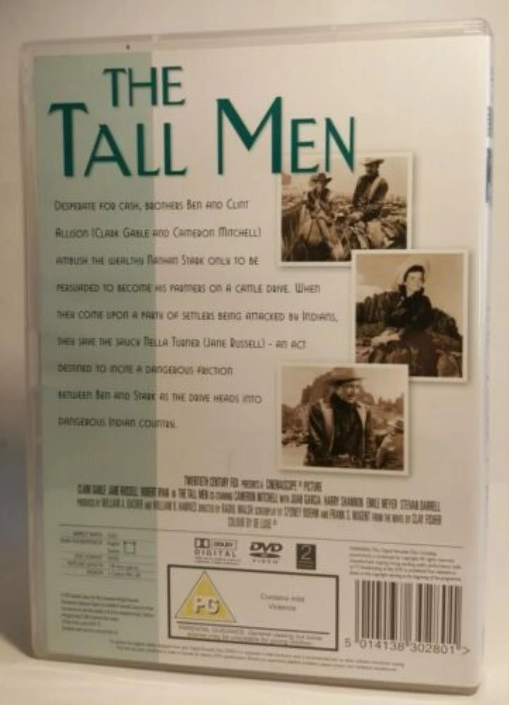 The Tall Men DVD Westerns (2006) Clark Gable New Free Royal Mail Delivery
