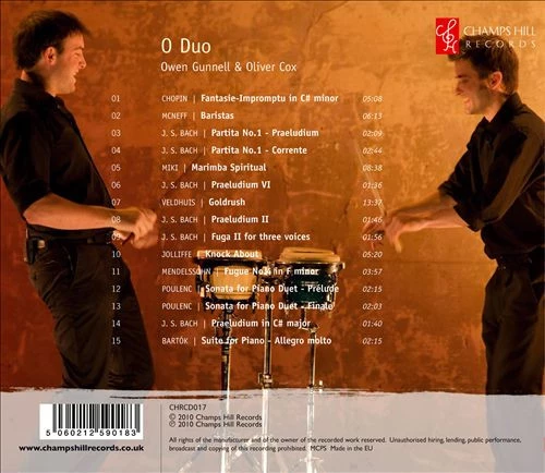 Owen Gunnell - O Duo CD (2011) Audio Quality Guaranteed Reuse Reduce Recycle