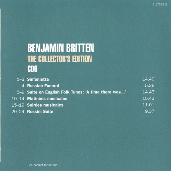 Benjamin Britten - CD (2008) Audio Quality Guaranteed Reuse Reduce Recycle
