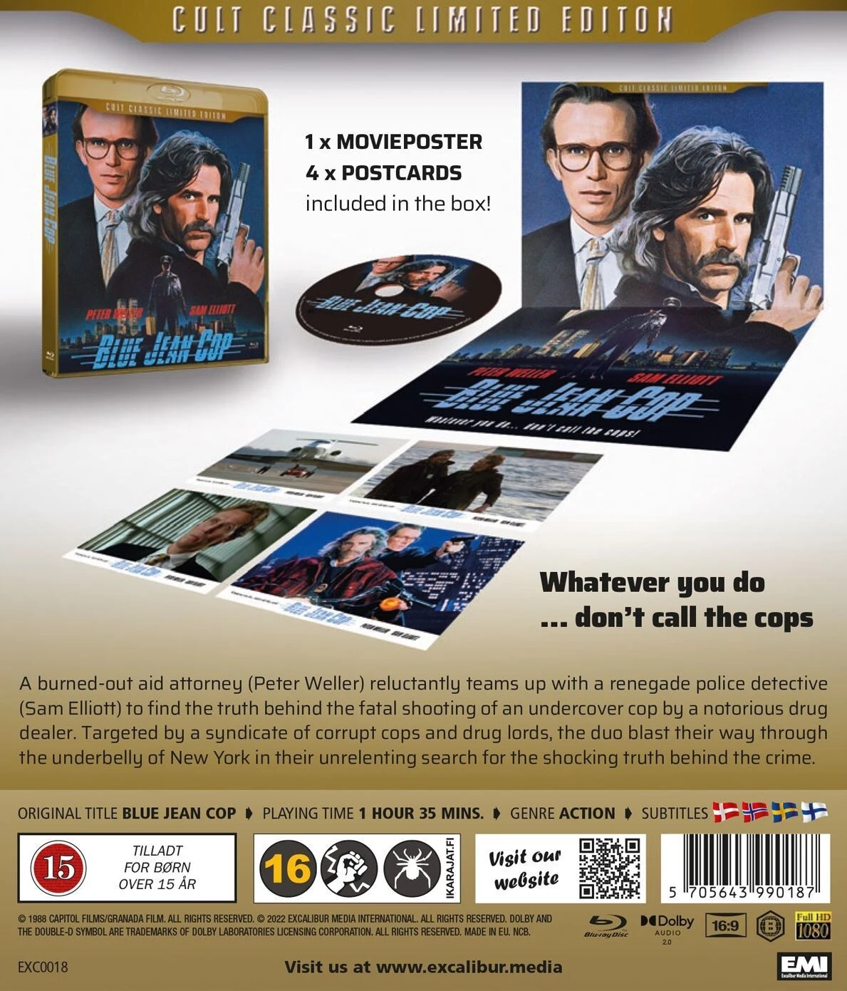 Blue Jean Cop Blu-ray (2022) Peter Weller Quality Guaranteed Amazing Value