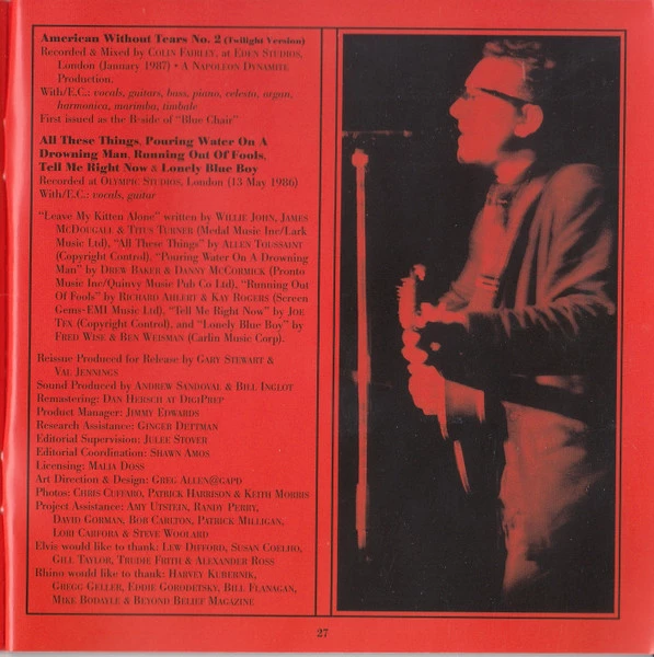 Elvis Costello & The Attractions - Blood & Chocolate CD (2002) Audio