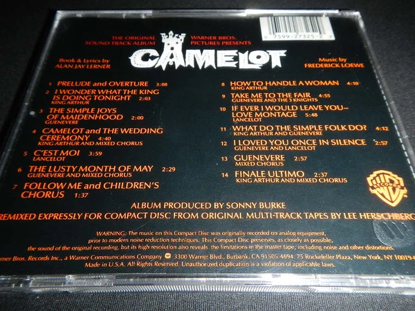Lerner & Loewe - Camelot (Original Motion Picture Soundtrack) CD Audio