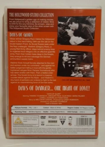 Days Of Glory DVD War (2012) Gregory Peck Free Royal Mail Delivery Amazing Value