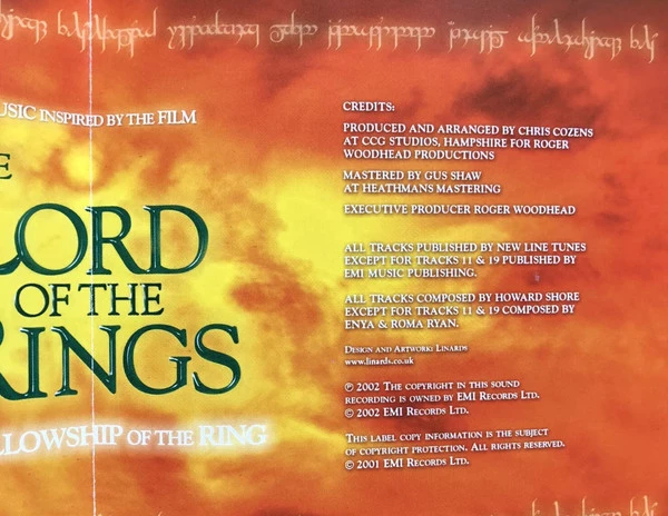 Howard Shore - The Lord Of The Rings: The Fellowship Of The Ring CD (2002) Audio