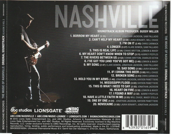 Various - The Music Of Nashville: Original Soundtrack (Season 3 | Volume 2) CD
